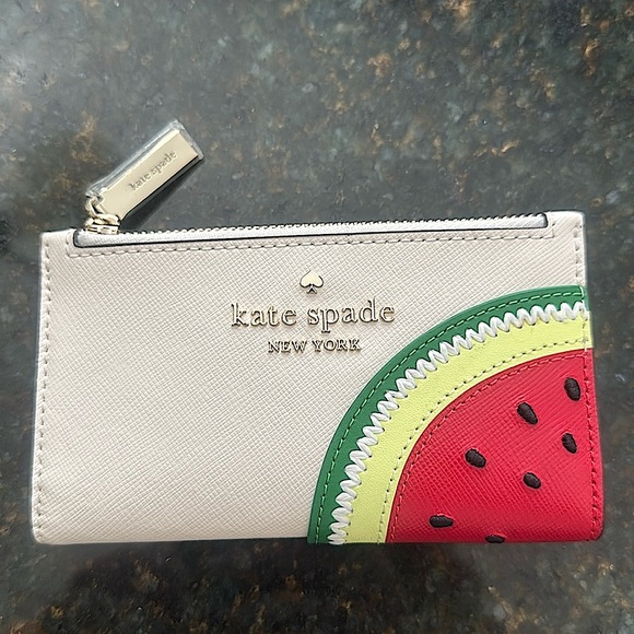 Kate Spade Cream and Red Watermelon Wallet